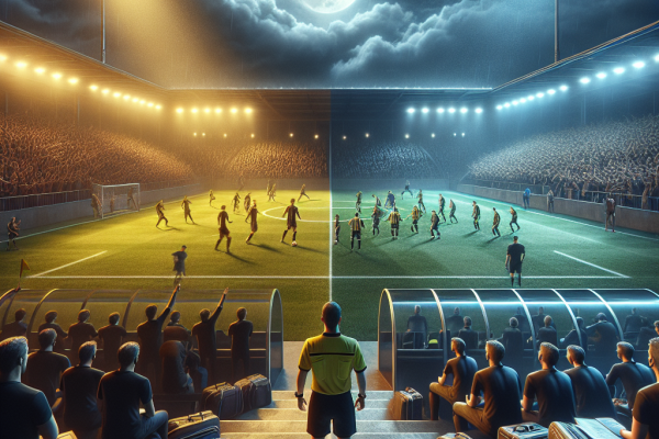 Home vs away soccer performance: tactics, psychology, logistics, refereeing, contrasting atmospheres.